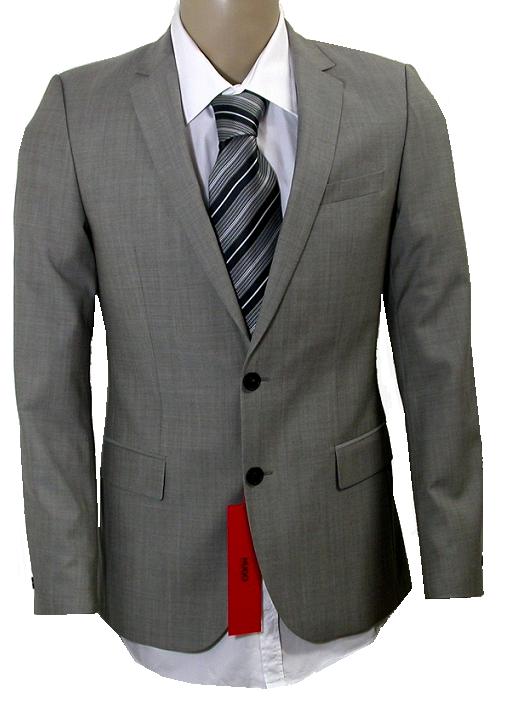 Hugo Boss Herren Anzug Gr 90 Neu Hose Sacko Jacke Grau Business NEW